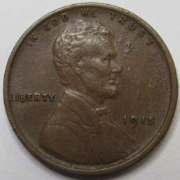 1915 Lincoln Wheat Cent - higher grade American wheat penny