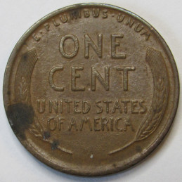 1917 Lincoln Wheat Cent - antique American wheat penny
