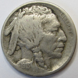 1913 Buffalo Nickel - type 1 - raised mound bison nickel