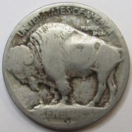 1913 D Buffalo Nickel - Type 1 - first year of issue Indian Head nickel