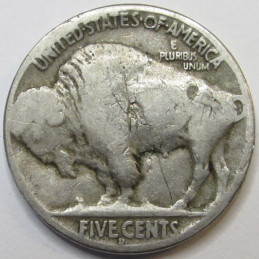 1915 D Buffalo Nickel - better date Denver mintmark American Indian nickel