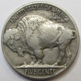 1927 Buffalo Nickel - antique better condition American Indian five cent coin