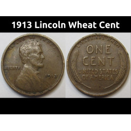 1913 Lincoln Wheat Cent - higher grade early date American wheat penny