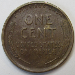 1919 S Lincoln Wheat Cent - antique San Francisco mintmark wheat penny