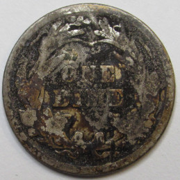1911 Barber Dime - antique American silver dime