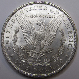 1897 Morgan Dollar - antique uncirculated American silver dollar