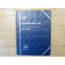 Whitman coin folder for Lincoln Cents - 1909 to 1940 - vintage coin supply