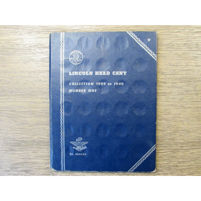 Whitman coin folder for Lincoln Cents - 1909 to 1940 - vintage coin supply Whitman coin folder for Lincoln Cents - 1909 to 1940 - vintage coin supply