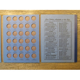 Whitman coin folder for Lincoln Cents - 1909 to 1940 - vintage coin supply