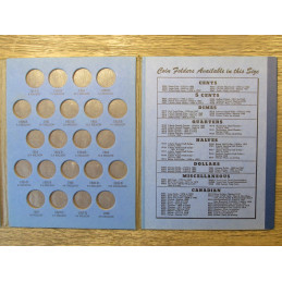 Whitman coin folder for Indian Head / Buffalo Nickels - 1913-1938 - vintage