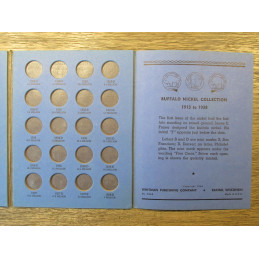 Whitman coin folder for Indian Head / Buffalo Nickels - 1913-1938 - vintage