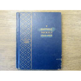 Whitman bookshelf coin album for Buffalo Nickels - custom homemade vintage