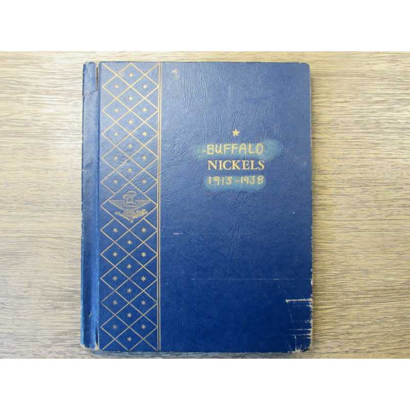 Whitman bookshelf coin album for Buffalo Nickels - custom homemade vintage Whitman bookshelf coin album for Buffalo Nickels - custom homemade vintage