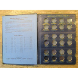 Whitman bookshelf coin album for Buffalo Nickels - custom homemade vintage