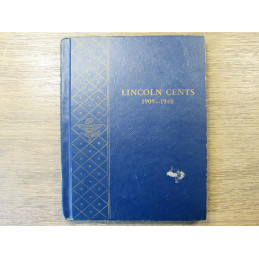 Whitman bookshelf album for Lincoln Cents from 1909 - 1940 - vintage supply