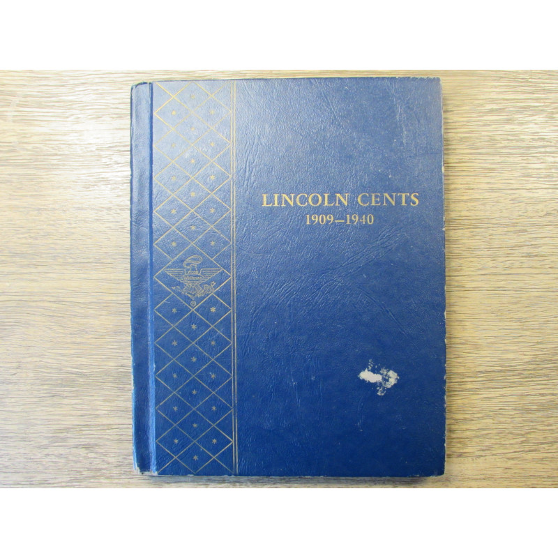 Whitman bookshelf album for Lincoln Cents from 1909 - 1940 - vintage supply Whitman bookshelf album for Lincoln Cents from 1909 - 1940 - vintage supply