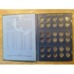 Whitman bookshelf album for Lincoln Cents from 1909 - 1940 - vintage supply