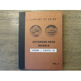 Library of Coins vintage album for Jefferson Nickels - 1938-1975