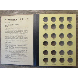 Library of Coins vintage album for Jefferson Nickels - 1938-1975