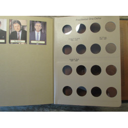 Dansco coin album for US Presidential One Dollar coins