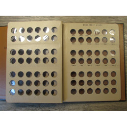 Dansco coin album for Roosevelt Dimes including proof-only issues - 1946 onwards