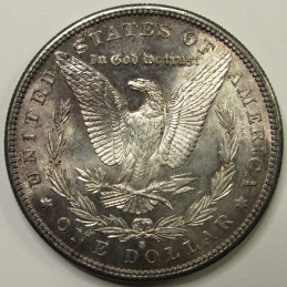 1881 S Morgan Dollar - antique flashy toned uncirculated American silver dollar 1881 S Morgan Dollar - antique flashy toned uncirculated American silver dollar