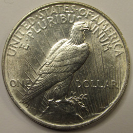 1924 Peace Dollar - antique flashy uncirculated American silver dollar 1924 Peace Dollar - antique flashy uncirculated American silver dollar