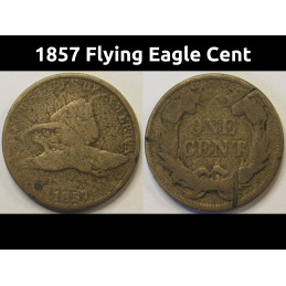 1857 Flying Eagle Cent - early date cupronickel small penny coin