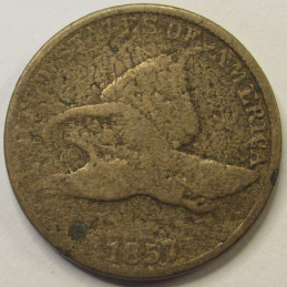 1857 Flying Eagle Cent - early date cupronickel small penny coin