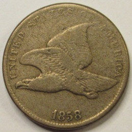 1858 Flying Eagle Cent - Large Letters - antique early date American penny coin