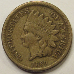 1860 Indian Head Cent - antique better condition American Indian penny coin 1860 Indian Head Cent - antique better condition American Indian penny coin