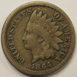 1864 Indian Head Cent - Cupronickel - antique Civil War era American penny 1864 Indian Head Cent - Cupronickel - antique Civil War era American penny