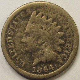 1864 Indian Head Cent - Cupronickel - antique Civil War era issued American penny 1864 Indian Head Cent - Cupronickel - antique Civil War era issued American penny