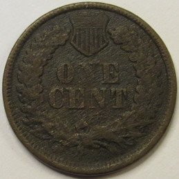 1865 Indian Head Cent - antique Civil War era issue American bronze penny