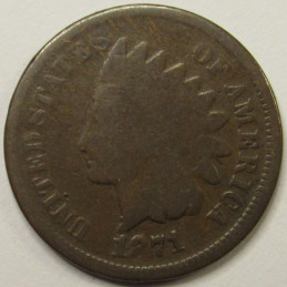 1871 Indian Head Cent - antique semi-key date American Indian penny 1871 Indian Head Cent - antique semi-key date American Indian penny