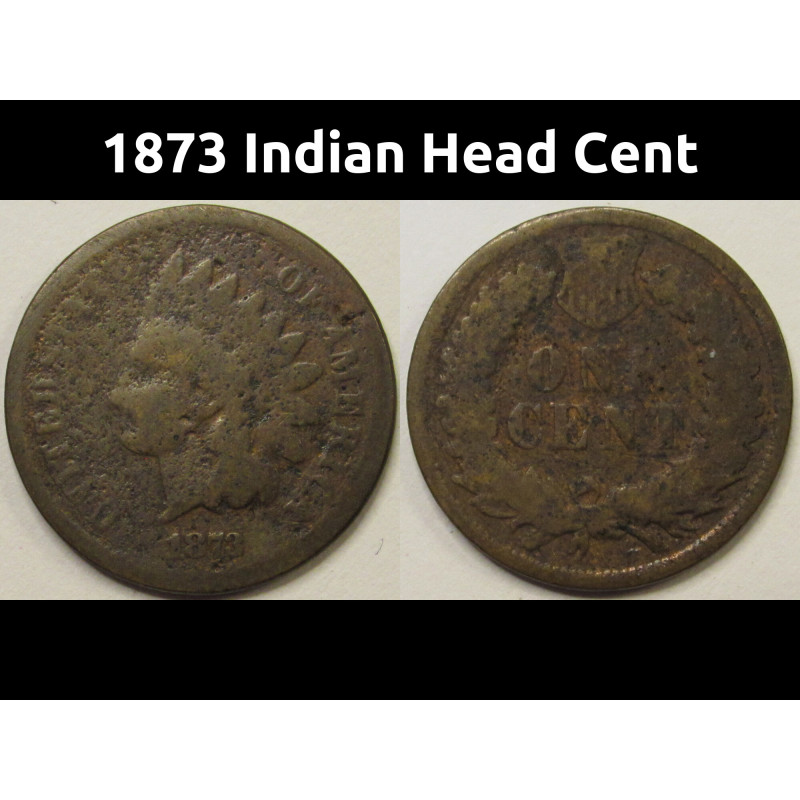 1873 Indian Head Cent - antique American Indian bronze penny 1873 Indian Head Cent - antique American Indian bronze penny
