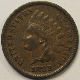 1882 Indian Head Cent - antique better grade American Indian penny 1882 Indian Head Cent - antique better grade American Indian penny