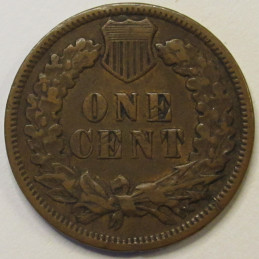 1894 Indian Head Cent - better date American Indian bronze penny