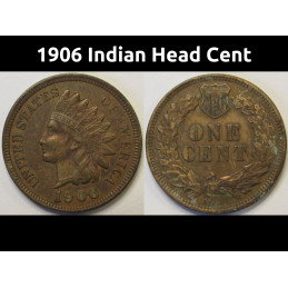 1906 Indian Head Cent - better condition American Indian bronze penny