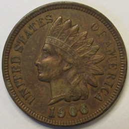 1906 Indian Head Cent - better condition American Indian bronze penny