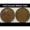 1916 Lincoln Wheat Cent - antique early date American bronze penny