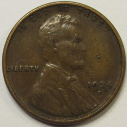 1924 S Lincoln Wheat Cent - antique San Francisco mintmark wheat penny 1924 S Lincoln Wheat Cent - antique San Francisco mintmark wheat penny