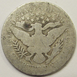 1905 Barber Quarter - antique better date silver American coin 1905 Barber Quarter - antique better date silver American coin
