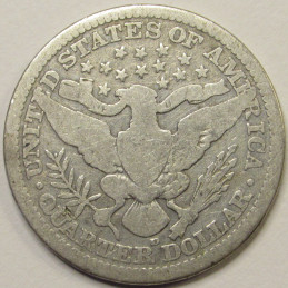 1915 D Barber Quarter - antique Denver mintmark American silver quarter 1915 D Barber Quarter - antique Denver mintmark American silver quarter