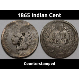 1865 Indian Head Cent with...
