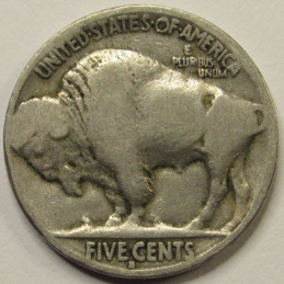 1916 S Buffalo Nickel - antique San Francisco mintmark American Indian five cent coin 1916 S Buffalo Nickel - antique San Francisco mintmark American Indian five cent coin
