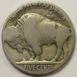 1918 S Buffalo Nickel - antique San Francisco mintmark five cent coin 1918 S Buffalo Nickel - antique San Francisco mintmark five cent coin