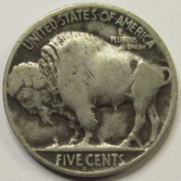 1925 D Buffalo Nickel - antique Denver mintmark American Indian coin 1925 D Buffalo Nickel - antique Denver mintmark American Indian coin