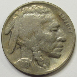 1931 S Buffalo Nickel - antique San Francisco mintmark five cent coin 1931 S Buffalo Nickel - antique San Francisco mintmark five cent coin