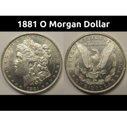 1881 O Morgan Dollar - antique high grade uncirculated American silver dollar